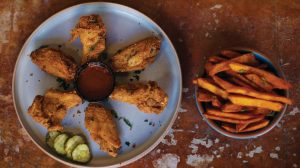 NOR Nina's Creole Cottage chicken wings, fries