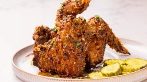 NOR Nina's Creole Cottage chicken wings with sauce and spices