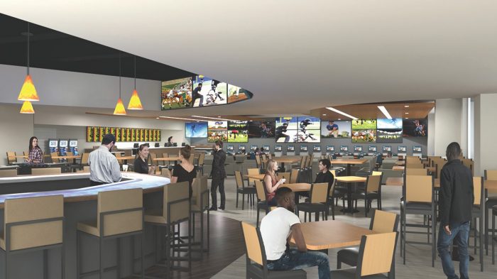 Winner's Circle Indianapolis has bar, dining area and multiple HD TV screens for sports viewing