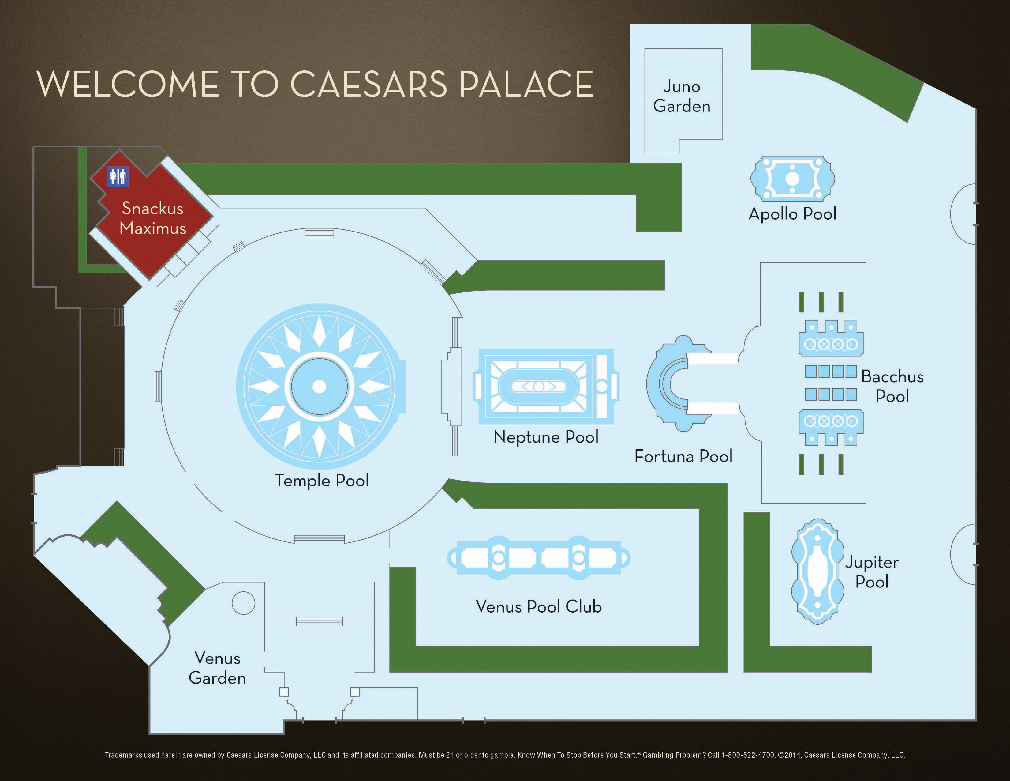 Garden Of The Gods Pool Oasis Caesars Palace Las Vegas Pool