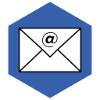 email badge white