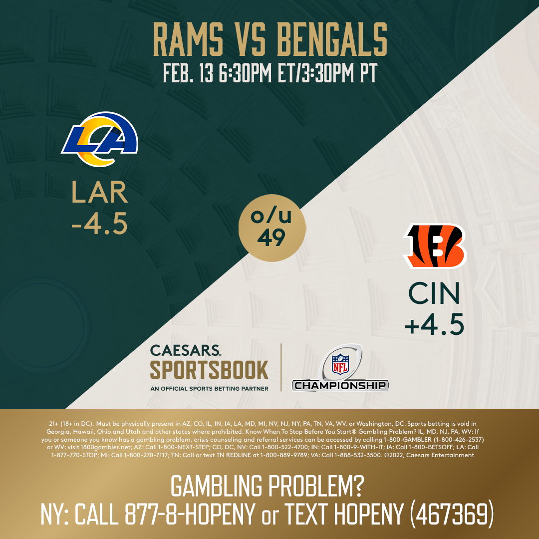 bengals rams super bowl point spread