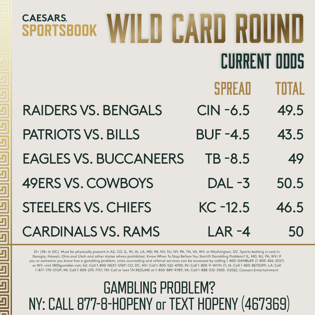 betting lines wild card weekend