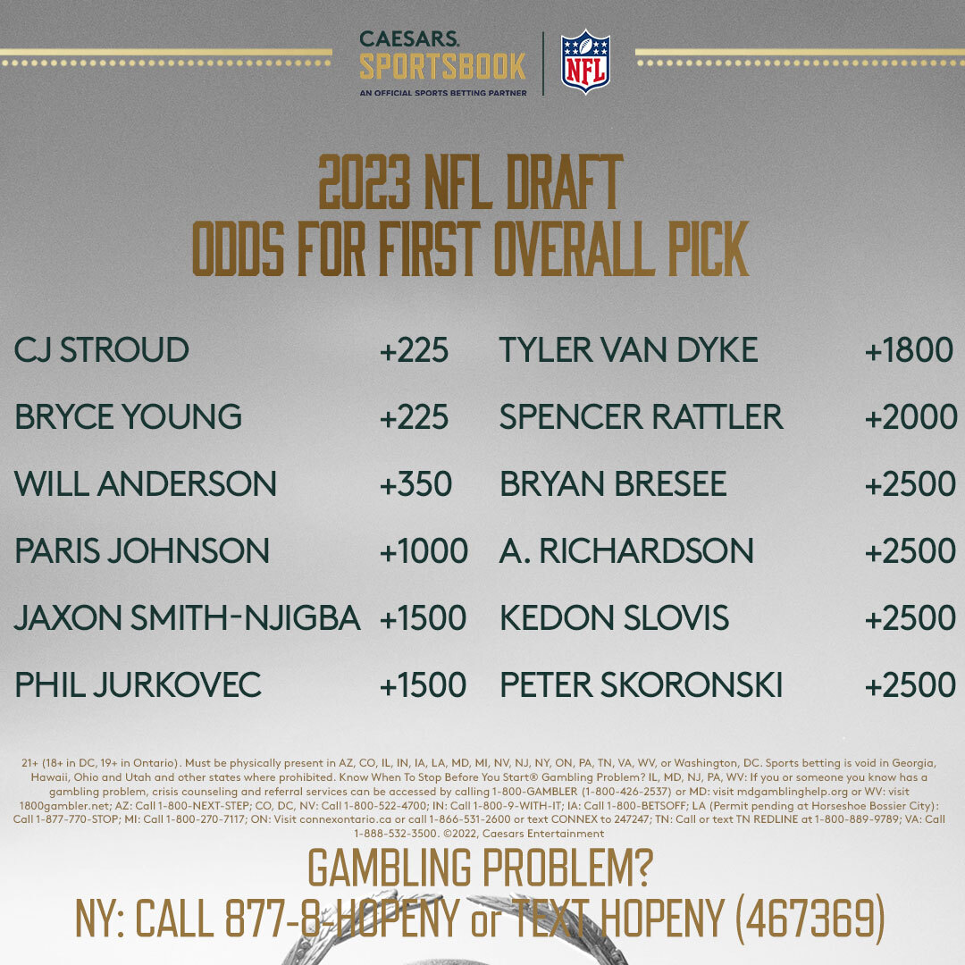 nfl draft odds