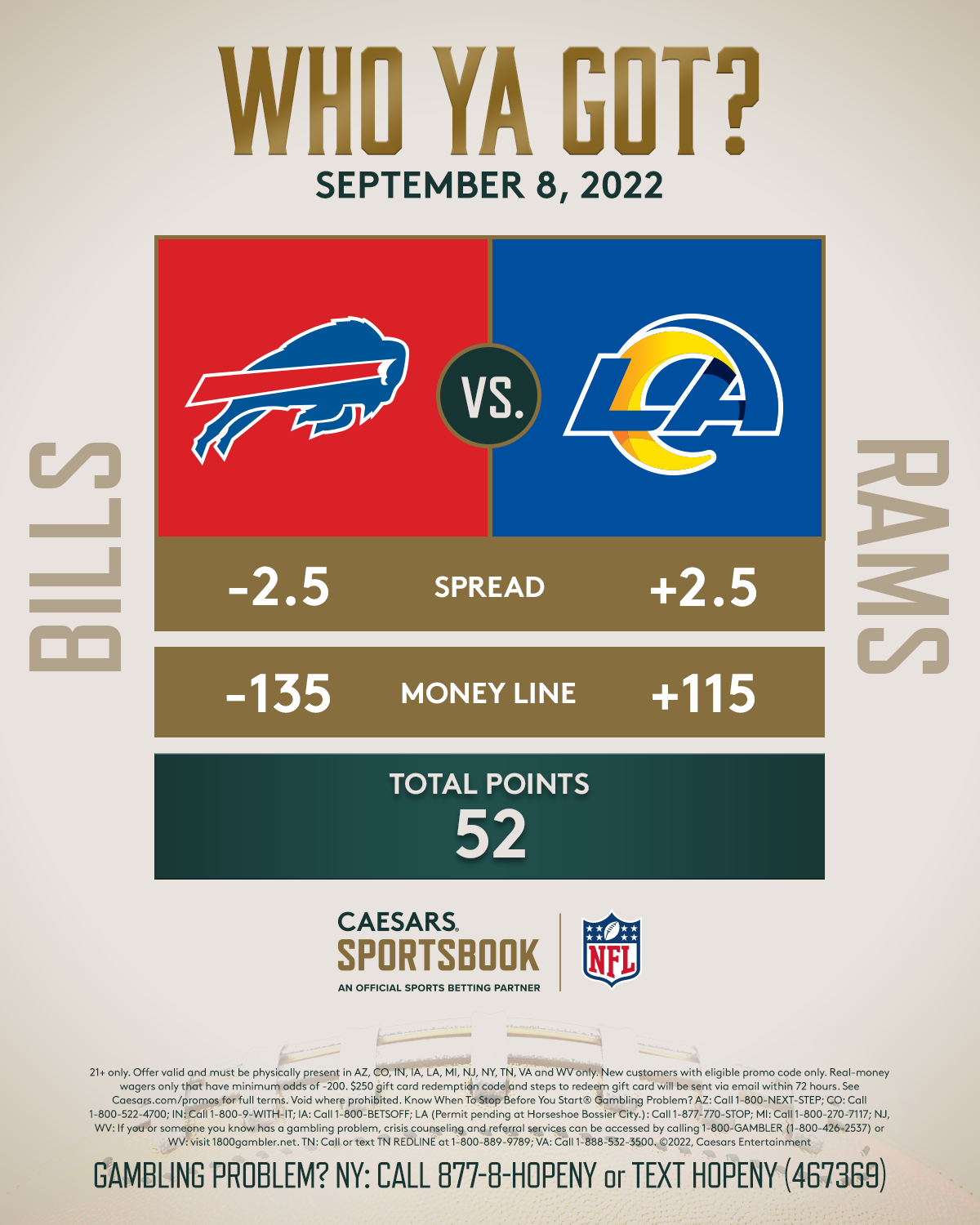 rams bills spread