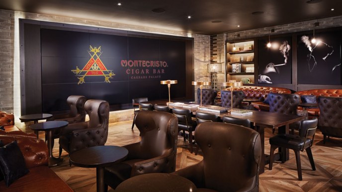 Montecristo Cigar Bar lounge at Caesars Palace
