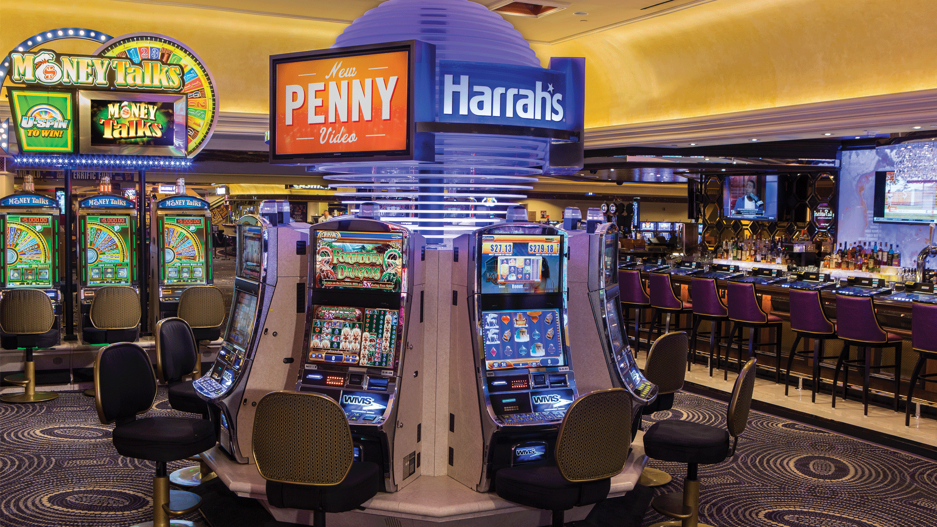 Interior view, slot machines in the Paris Las Vegas Hotel & Casino