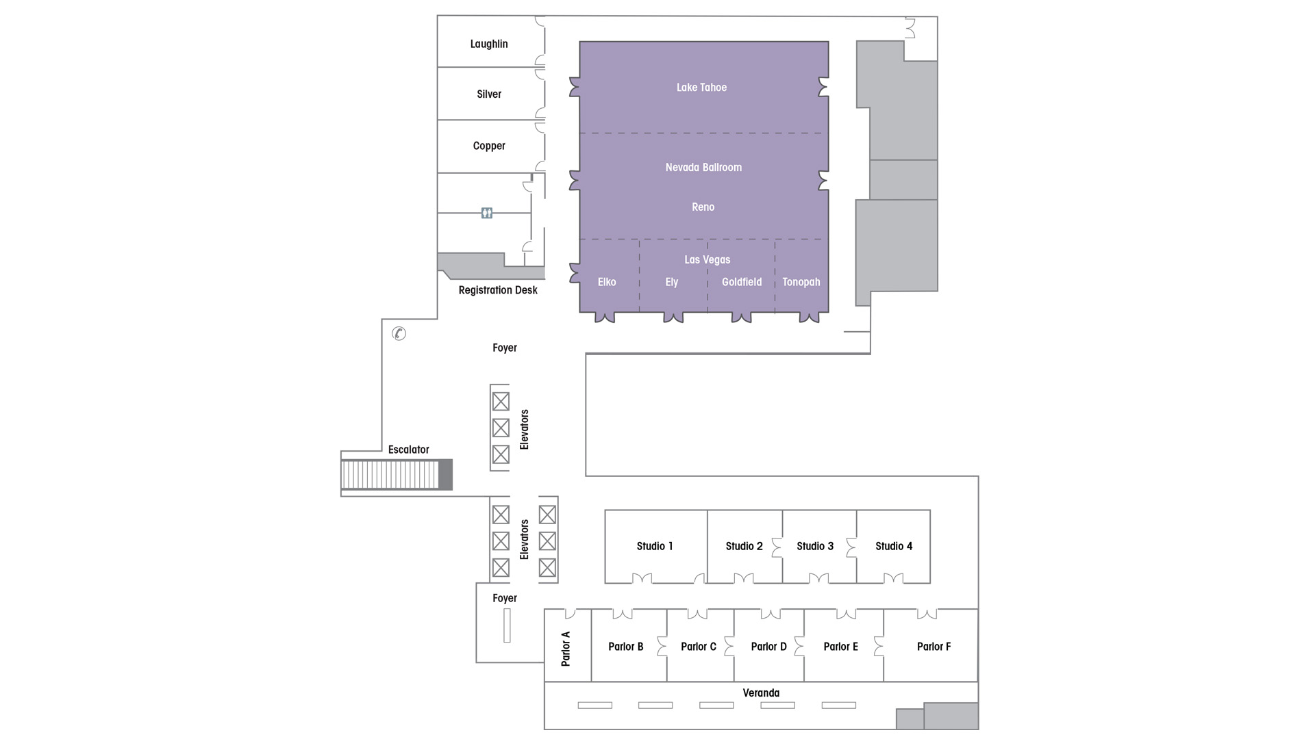 Caesars Palace Property Map & Floor Plans - Las Vegas