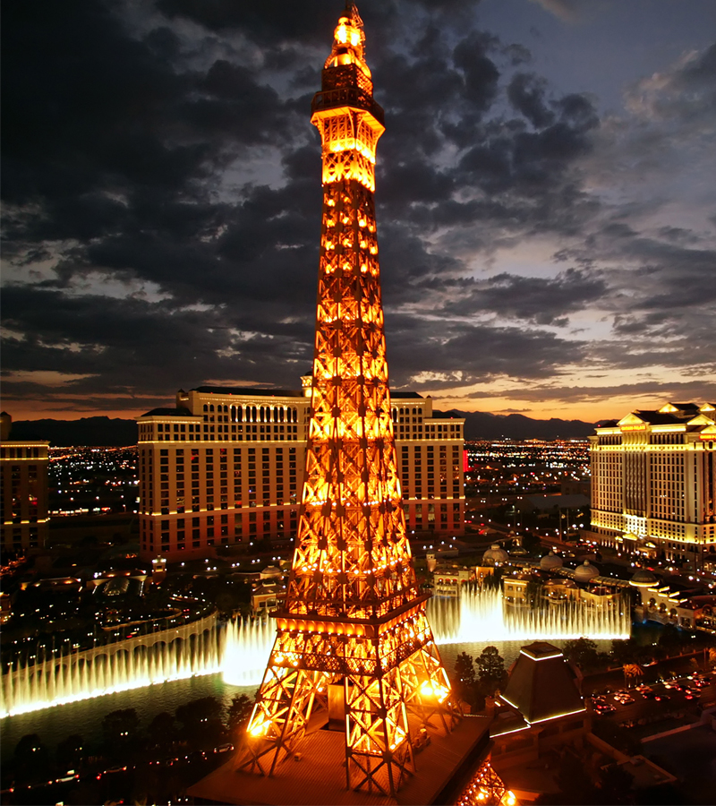 Sightseeing Above The Strip From The Eiffel Tower at Paris Vegas