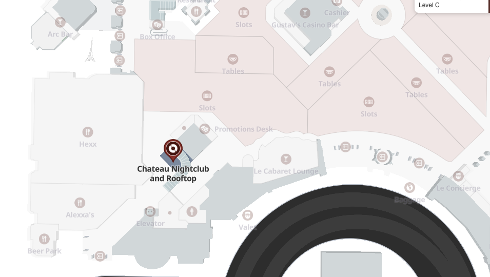 Chateau Nightclub Rooftop Paris Las Vegas Hotel Casino
