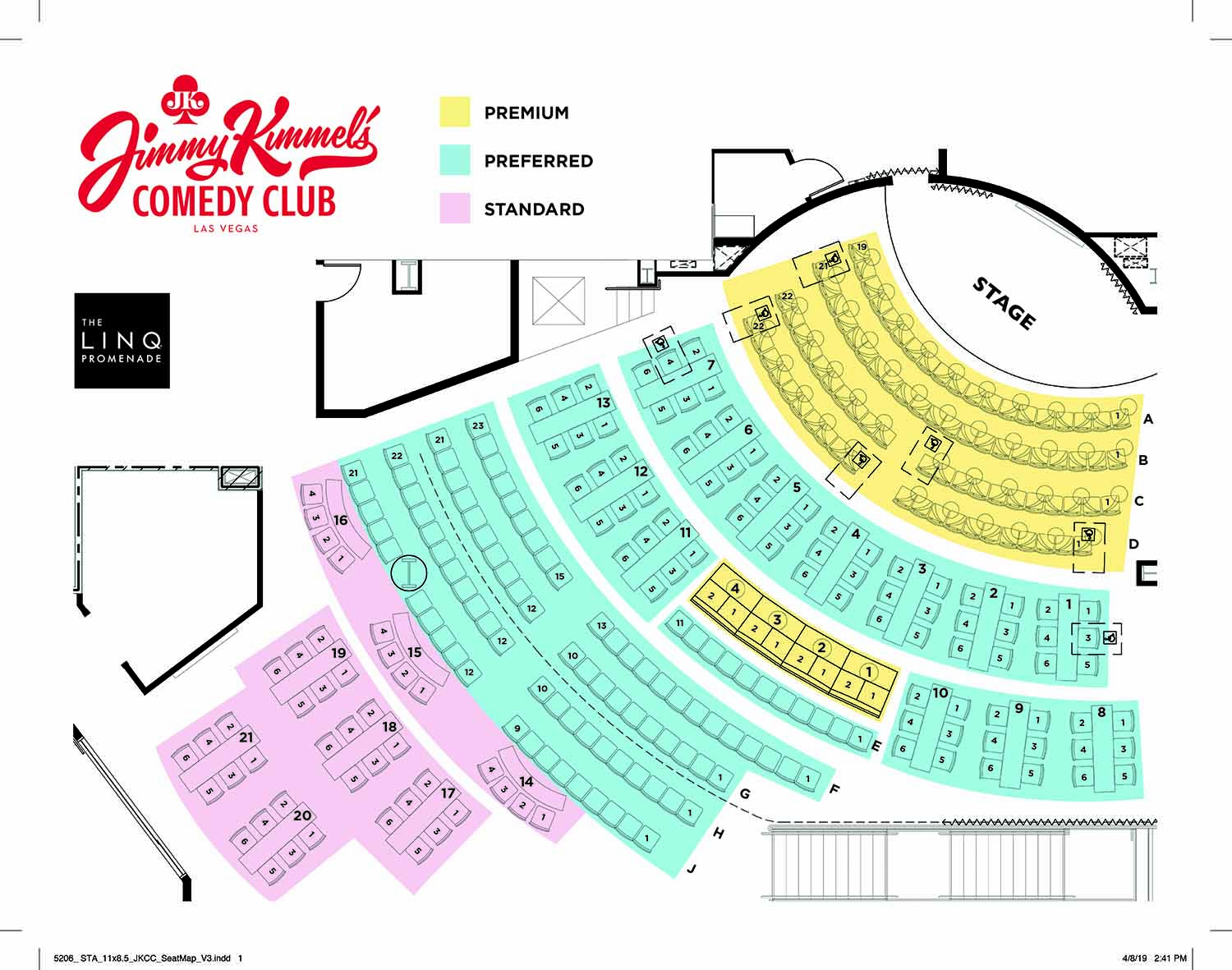 Comedy Cellar Seating Chart