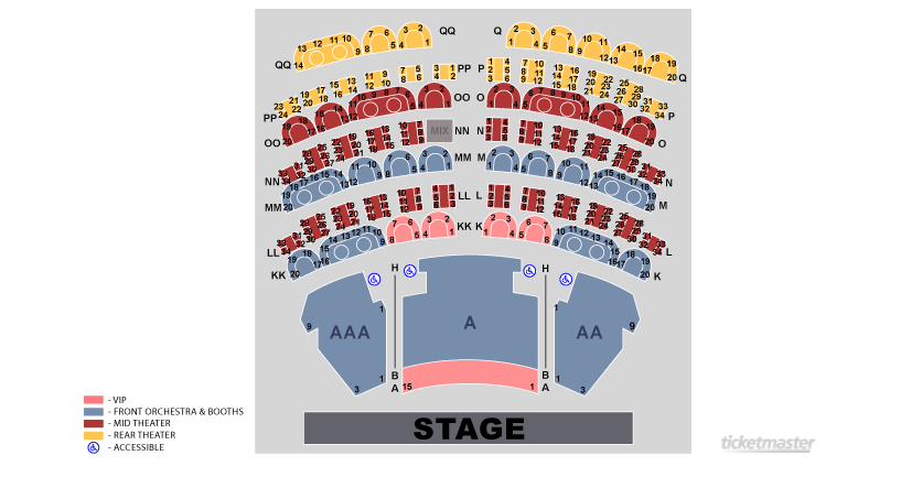 Caesars Palace Seating Chart