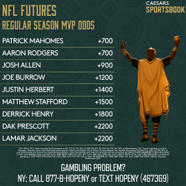 NFL MVP odds