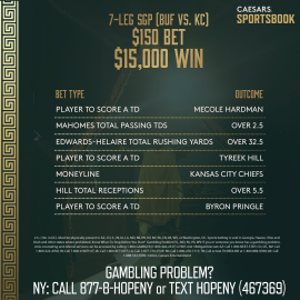 Winning Divisional Round parlay