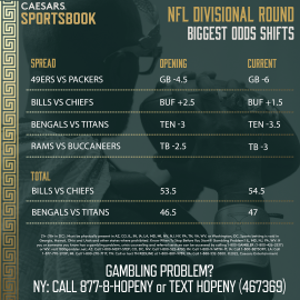 Divisional Round odds shifts