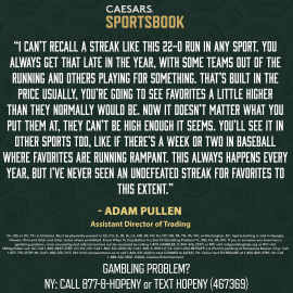 NHL favorites streak quote
