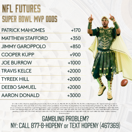 Super Bowl MVP odds