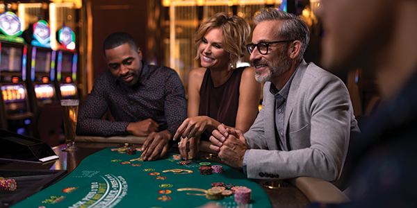 Group playing Blackjack at Horseshoe