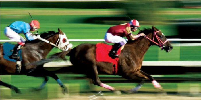 Image Of Horses And Jockey's Racing From OTB At Horseshoe Baltimore