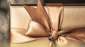 Golden Box with Golden Bow Golden Box with Golden Bow