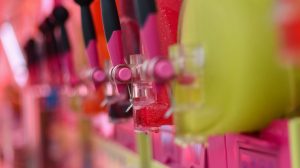 Frozen daiquiri machines in a row.