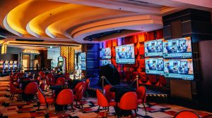 Seating area at Extra Lounge.