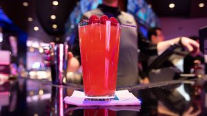 Drink with Raspberries at Catalyst Bar located in The Linq Hotel + Experience