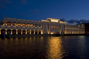 Exterior Night Time Water Front View Of The Horseshoe Hammond