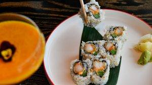 Shrimp and Asparagus Sushi Role at Nobu Atlantic City
