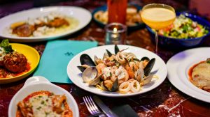 Various dishes and drinks at Superfrico at Caesars Atlantic City