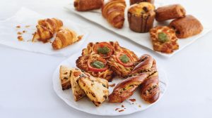 3 plates of baked goods from Pronto by Giada inside Caesars Palace