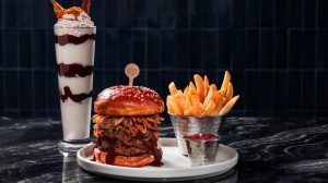 Gordon Ramsay Burger Steak Dinner Burger at Flamingo Las Vegas