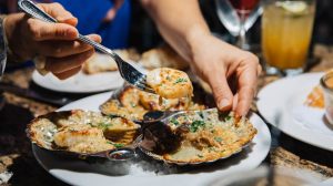 scallops in shell shaped dishes