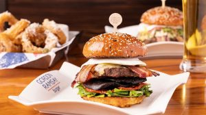 Celebration Burger at Gordon Ramsay Burger Planet Hollywood Las Vegas