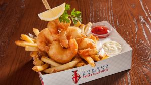 Shrimp and Chip combo from Gordon Ramsay's Fish and Chips located at the LINQ Promenade