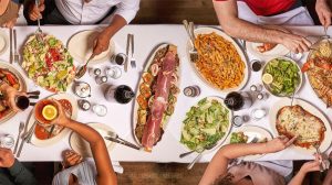 Spread of food from Carmine's.