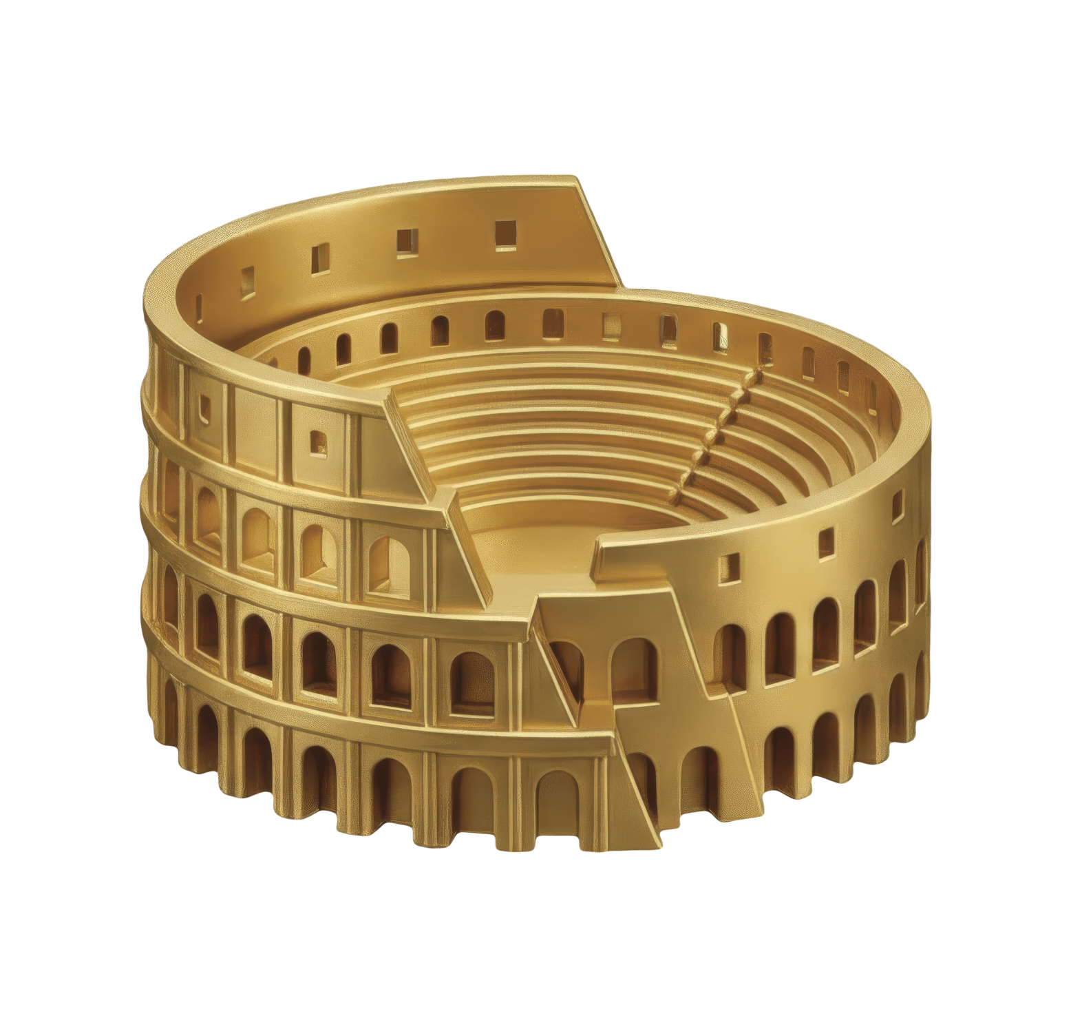 Gold Colosseum icon representing the Olympus seven-night annual retreat benefit